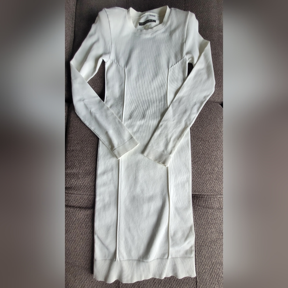 Thatcher off white bodycon dress in size xs/s.
